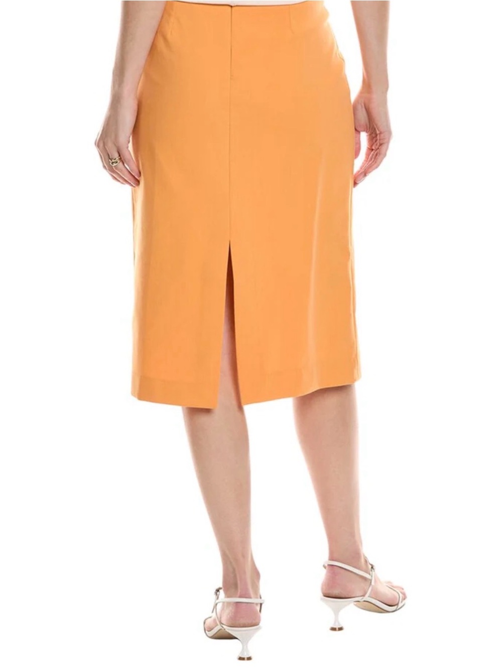 Maje Orange Asymmetrical Wrap Skirt - Picture 3 of 4